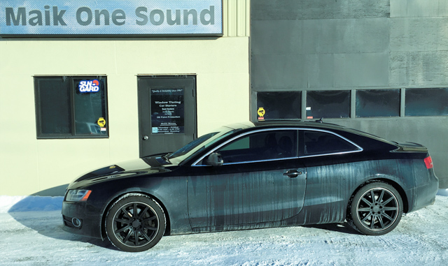 2015 Audi S5 with professional window tint in North Bay
